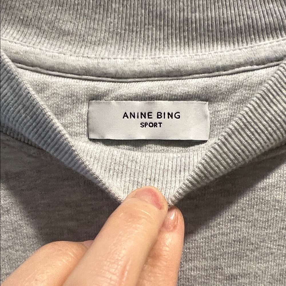 Anine Bing Sport Light Gray Sweatshirt - Picture 2 of 6